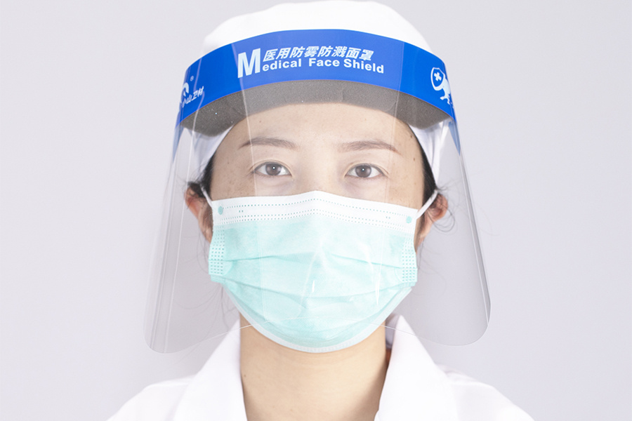 What materials are the Medical Face Shield generally made of, and how can it withstand routine disinfection?